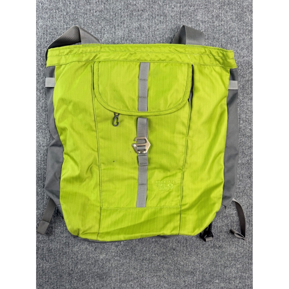 Mountain Hardwear Garnet Packtote Backpack Tote Bag Lime Green Nylon Vintage